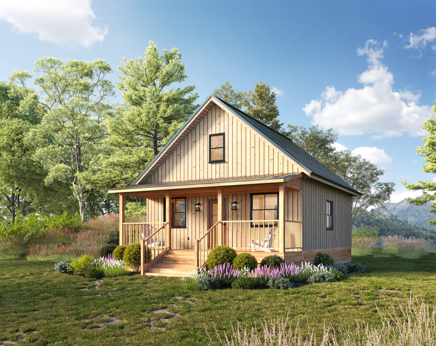 24' x 28' Honey Creek Cabin Architectural Plans